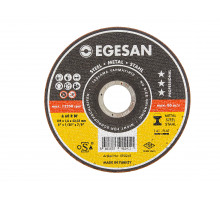 EGESAN Отрезной круг STEEL 125x1x22мм, А60 R BF, угл.сталь, металл (тонкий) 25шт/уп