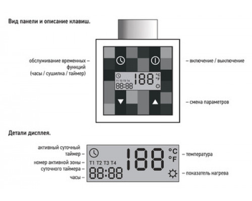 Электрический полотенцесушитель Сунержа Модус 800x500 L 00-0520-8050 (Sunerzha)