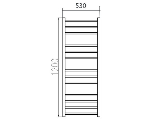 Электрический полотенцесушитель Estro 530x1200 с теном