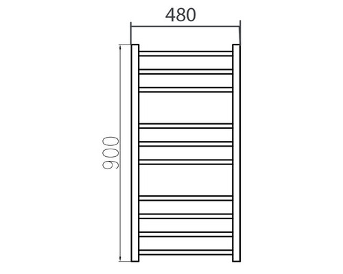 Электрический полотенцесушитель Estro 480x900 с теном