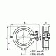 Хомут для труб KSB1 М8 3/4 (25-28 мм) 1 винт. с уплотн. epdm, быстрый замок, 3363028 (Валравен)