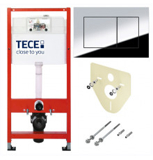 Инсталляция ТЕСЕ K9400412 4 в 1 с панелью смыва, для установки подвесного унитаза (Теце)