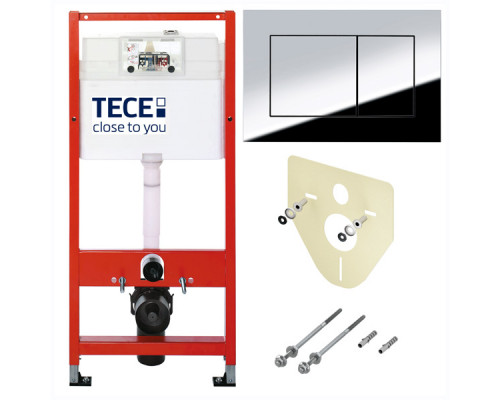 Инсталляция ТЕСЕ K9400412 4 в 1 с панелью смыва, для установки подвесного унитаза (Теце)