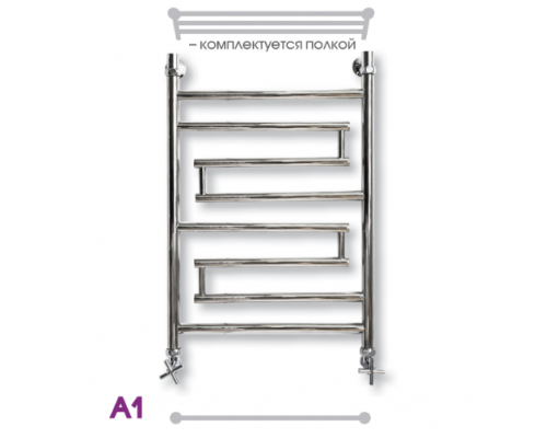 Полотенцесушитель водяной ЭРАТО А1 ВП 1000x600, с верхней полкой (Erato)