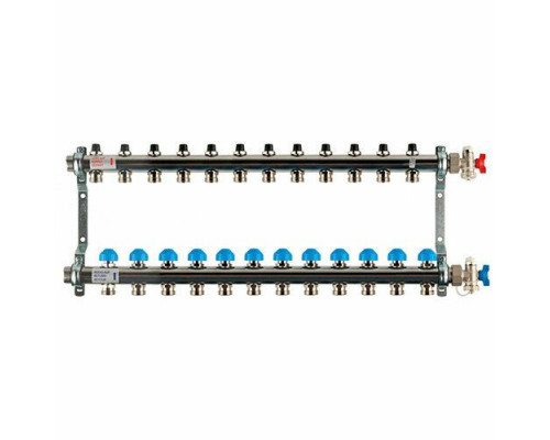 Распределительный коллектор  HKV на 12 контуров нержавеющая сталь 12181211001