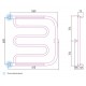 Водяной полотенцесушитель Сунержа Лира 600x600 с 2 полками 00-0012-6060 (Sunerzha)