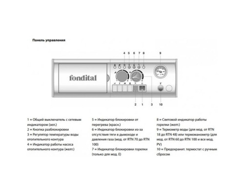 Напольный газовый котел Fondital BALI 60 КВТ (Фондитал)