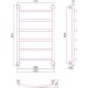 Водяной полотенцесушитель Сунержа Галант+ 800x500 00-0200-8050 (Sunerzha)