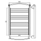 Электрический полотенцесушитель Eco Calma 530x1200 с теном