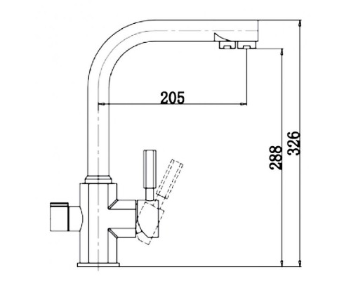 Смеситель для кухни Decor БР40144-5 + фильтр