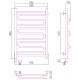 Электрический полотенцесушитель Сунержа Элегия 2.0 800x500 R 00-5219-8050 (Sunerzha)