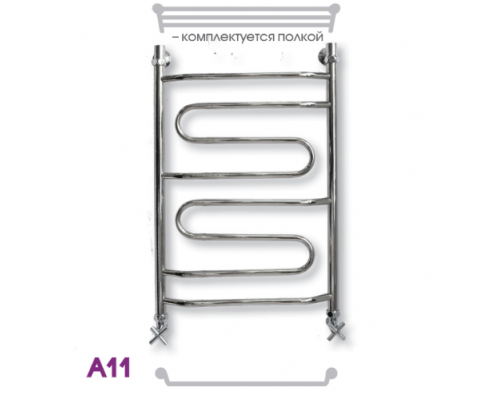 Полотенцесушитель водяной ЭРАТО А11 ВП 1200x600, с верхней полкой (Erato)