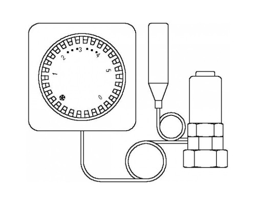 Термостат Uni FH 1012395, с дистанционной настройкой, с нулевой отметкой, капиллярная трубка 1.5 м