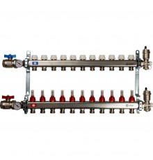Коллектор из нержавеющей стали с расходомерами на 12 контура SMS 0917 000012 