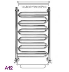 Полотенцесушитель водяной ЭРАТО А12 ВП 1200x400, с верхней полкой (Erato)