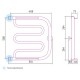 Водяной полотенцесушитель Сунержа Лира 500x500 с 2 полками 00-0012-5050 (Sunerzha)