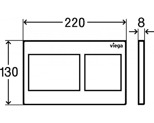 Инсталляция Prevista Dry 792596, для подвесного унитаза, с клавишей смыва Visign for Style 21 хром (Виега)