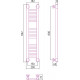 Водяной полотенцесушитель Сунержа Богема+ 800x150 прямая 00-0220-8015 (Sunerzha)