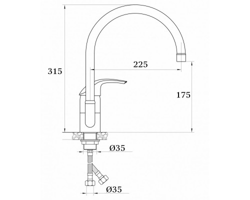 Смеситель для кухни (мойки) ENGELBART GZ03021-C