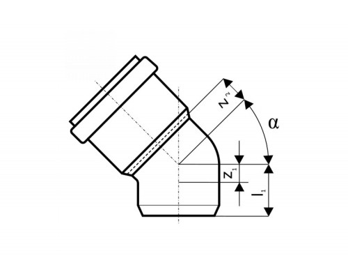 Отвод наружной канализации 110 мм, 30 градусов 220210 )