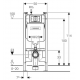 Инсталляция для унитазов  Duofix Alpha 458.233.00.1 со смывным бачком и с кнопкой смыва