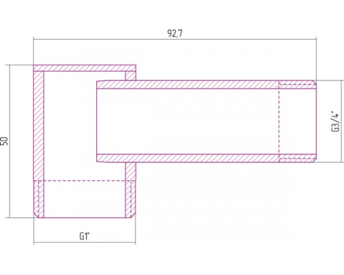 Уголок переходной Сунержа 1 НР × 3/4 НР (Sunerzha)