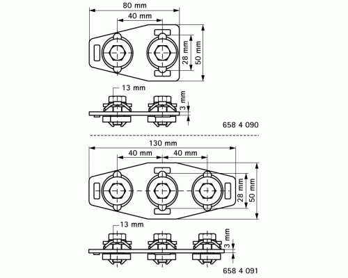 Соединитель Х-образный для профиля WM0-35 BIS RapidRail, 6584091 (Валравен)