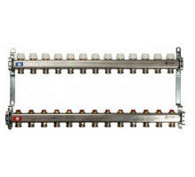Коллектор из нержавеющей стали без расходомеров на 13 контуров SMS 0922 000013 