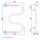 Водяной полотенцесушитель Сунержа М-образный 600x400 с 2 полками 00-0008-6040 (Sunerzha)