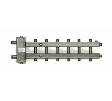 Гидравлический коллектор комбинированный 9 контуров 1 1/4" НР * 1" НР до 120 кВт 