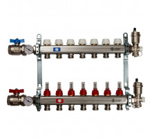 Коллектор из нержавеющей стали с расходомерами на 7 контура SMS 0917 000007 