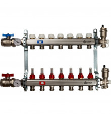Коллектор из нержавеющей стали с расходомерами на 7 контура SMS 0917 000007 