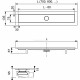 Комплект linus для монтажа дренажного канала 2 в 1, с основой для плитки “tile” и “steel”, с мембраной 700 мм, 15103079 (Теце)
