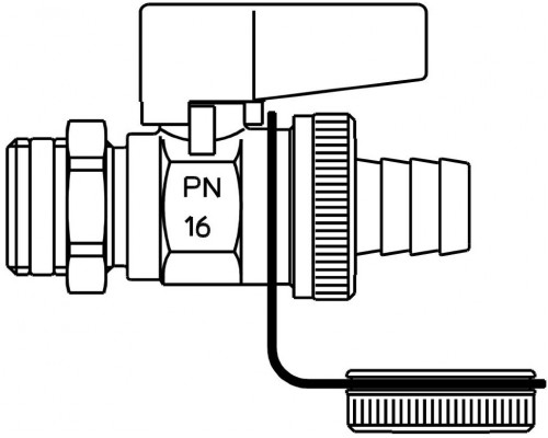 Кран шаровый Optiflex 1/2 НР Ду 15