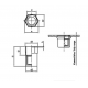 Заклёпка-гайка полушестигранная с уменьшенным потайным бортиком  и закрытым концом ART 1028