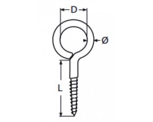 Шуруп с петлей ART 8316