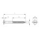 Шуруп по дереву, потайная головка, прямой шлиц, неполная резьба DIN 97