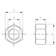 Гайка DIN 934 А2 А4 шестигранная метрическая - AISI 304, AISI 316