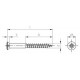Саморез по дереву, полупотайная головка, крестообразный шлиц (Pz), неполная резьба DIN 7995