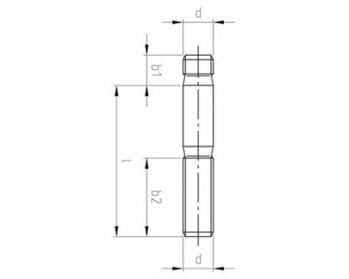 Шпилька, ввинчиваемый конец = 1d DIN 938 А2, А4