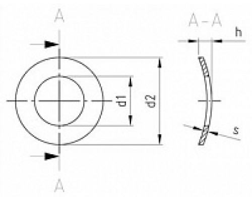 Шайба плоская пружинная форма А – выпуклая DIN 137 A