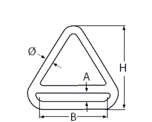Кольцо треугольное с перемычкой