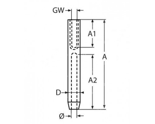 Наконечник троса для обжима с внутр левой резьбой