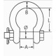 Скоба такелажная кованная OMEGA болт со шплинтом