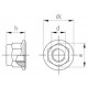 Гайка шестигранная самоконтрящаяся с нейлоновым вкладышем и фланцем с насечками DIN 6926 ~EN 1663