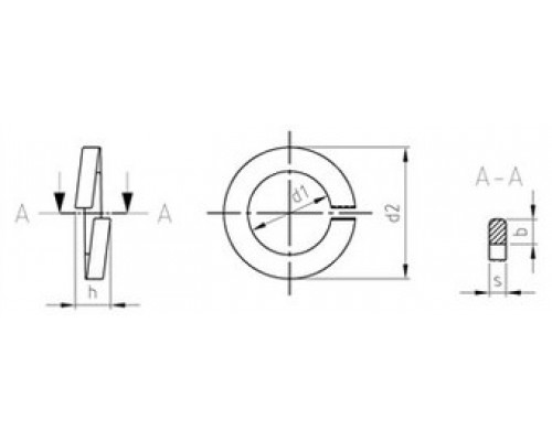 Шайба пружинная (гровер) DIN 127 B