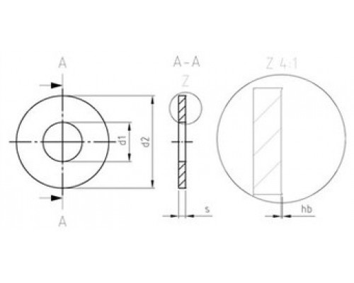 Шайба плоская увеличенная тип LL ART 25-513 LL NFE