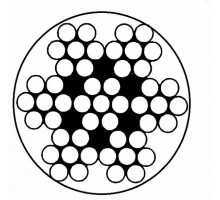 Трос нержавеющий АРТ 814593 A4  с плетением  7х7 сред. жёстк. в прозрачной оплетке ПВХ - AISI 316