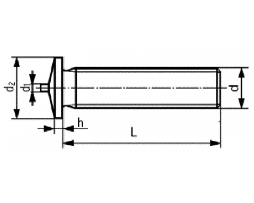 Болт приварной DIN 32501 А2 нержавеющий, ISO 13918 (шпилька)