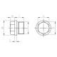 Пробка резьбовая din 910 с шестигранной головкой и фланцем с дюймовой резьбой по din 228